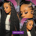220 Density Deep Wave 13x6 HD Lace Front Human Hair Wigs 30 32 34 36 38 Inch Pre Plucked Water Curly 13x4 Lace Frontal Wig HD Transparent Lace Front Human Hair Wigs Jerry Curly Wig