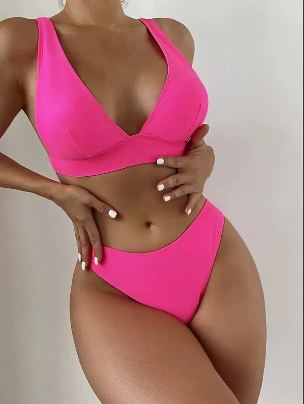 Ladies Bikini Set V-Neck Back Strap Design Adjustable | SAMAG