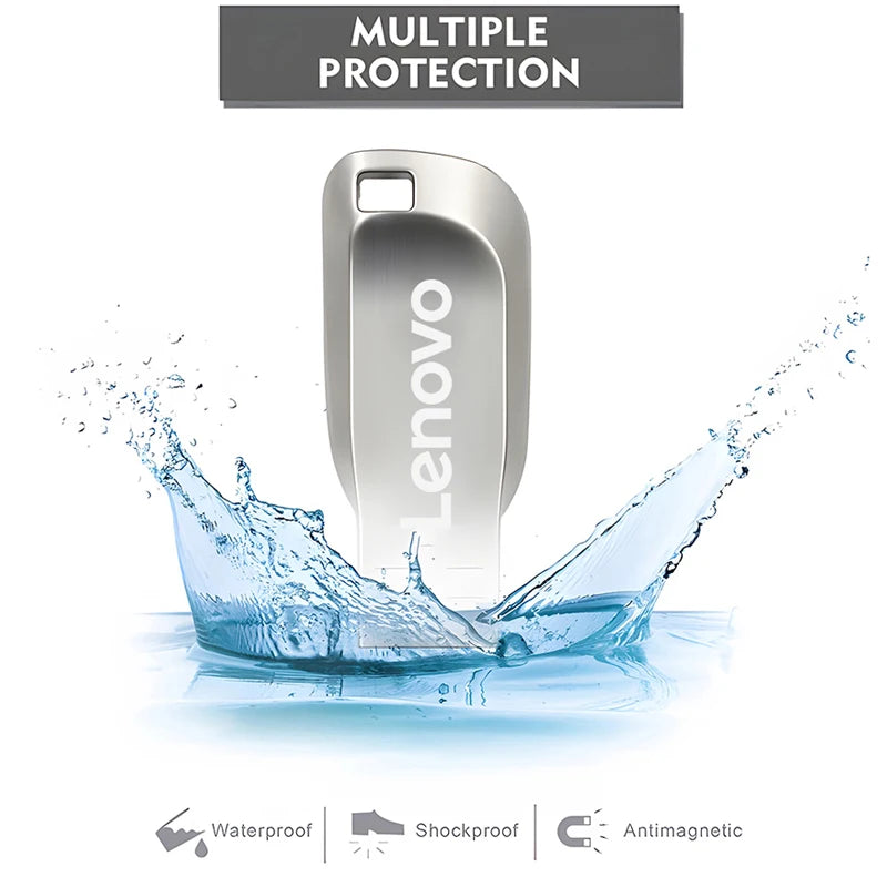 Lenovo High Speed USB 3.0 Flash Drives 512GB Multiple Capacities Metal Pendrive Memory Stick For Phone Computer Storage U Disk