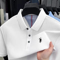 100% pure cotton high - end brand men's short sleeve polo shirt summer fashion original pony embroidery golf - View 7 | SAMAG