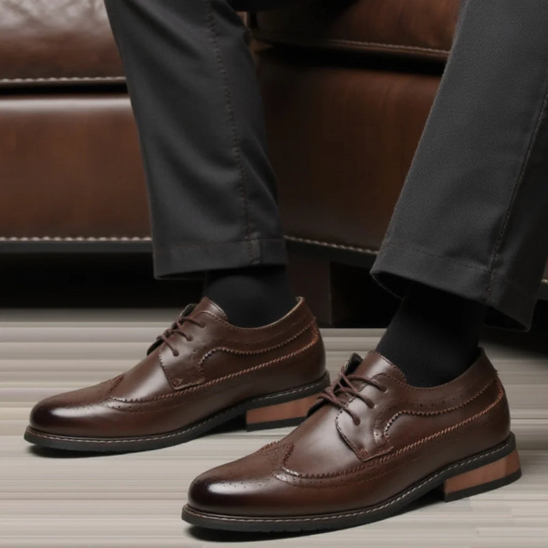 Mens Classic retro Brogues Dress Shoes Business Comfortable Stylish Gentleman'S Formal Shoes Men