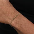 Gold Color Stainless Steel Cuban Chain Men's Bracelet Simple Retro Bracelet For Women Hip Hop Jewelry Trend Accessories Gift