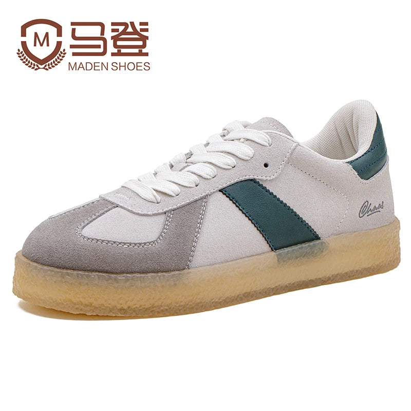 Maden Men's Vintage Training Shoes 2023 Autumn Winter New Low Top Board Shoes Casual Men's Shoes Sports Thick Sole Shoes