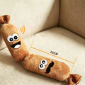 Sausage Shaped Plush Squeaky Dog Toy Bite Resistant Molar Toy Interactive Play For Small Medium Dogs Boredom Relief Pet Toys