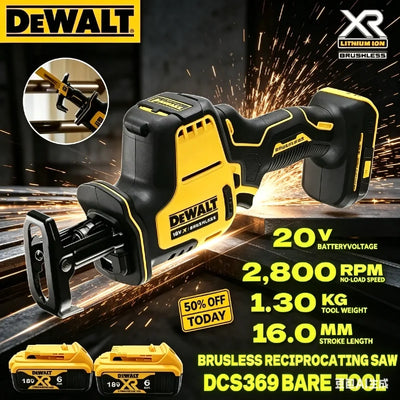 DEWALT Cordless One - Handed Reciprocating Saw DCS369 MAX The Multi - Tasking Powerhouse for Swift Wood, Metal & Pipe | SAMAG