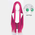 Classic Anime Poke Jessie Cosplay Wig 100cm Rose Red Pink Heat Resistant Synthetic Hair For Women Halloween Party Carnival Props