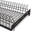 With Water Tray Stainless Steel Black Wall - mounted Three - layer Kitchen Dish Drying Rack - View 5 | SAMAG