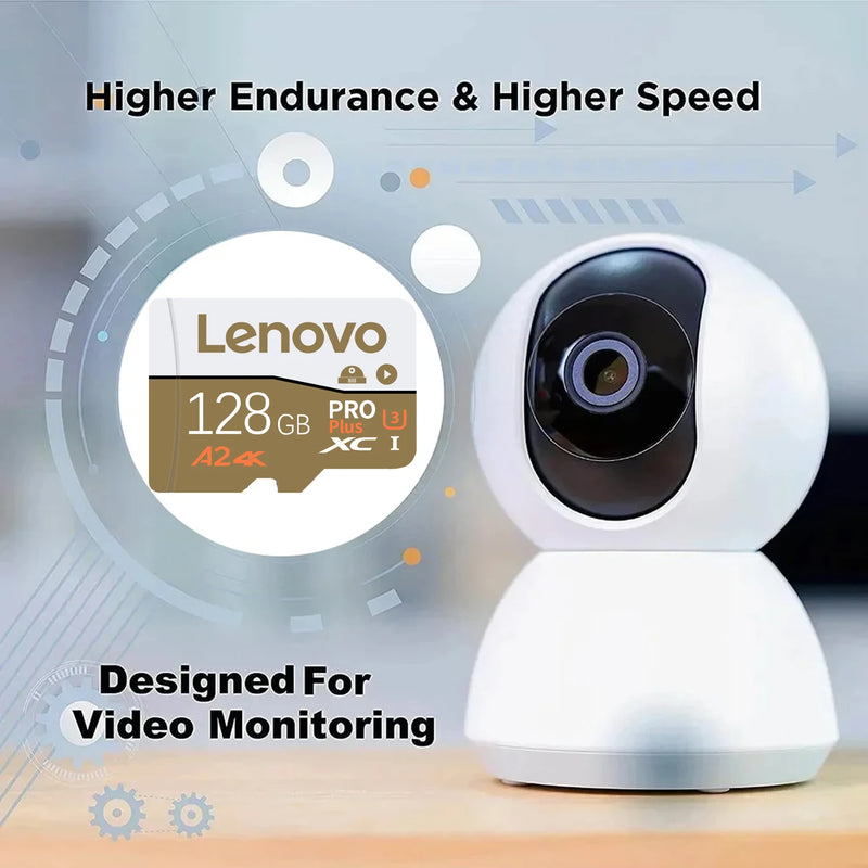 Lenovo Memory Card 128GB 256GB 512GB High Speed Flash Card Reliable Micro SD Card Class10 Storage Card For Camera Phone Dash Cam