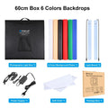 PULUZ Lightbox 80 60 50 40 30cm Photo LED Light Studio Kits 6 12 Color Backgrounds Tabletop Photography Soft Shooting Tent Box