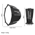 AMBITFUL 45cm Bowens Mount Softbox Quick Setup With Grid Kit Replaceable Chuck ：Bowens/Elinchrom/Broncolor A/Broncolor B