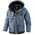 New men's thick padded jacket outdoor warm padded jacket winter men's large size hooded jacket waterproof