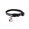 Adjustable Pet Cat Collar Quick Release Safety Buckle Anti-choking Puppy Collar with Cat Face Pendant Bell Cat Pattern