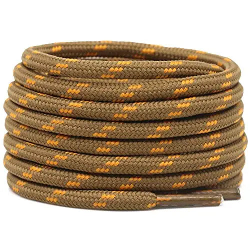 2 Pairs 4.5mm Diameter Round German Training Hiking Shoe Laces for Men and Women Heavy Duty Work Boots Shoelaces