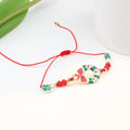 1/6/12pcs Festival Christmas Bracelets Imitation Pearl Santa Claus Xmas Tree Pendant Party Jewelry Gifts for Girls Kids Adult