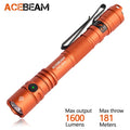 ACEBEAM TAC 2AA EDC Flashlight Rechargeable Wide Voltage(1.2-4.8V) LED Torch With Self Defense Strobe Mode Flashlights Camping