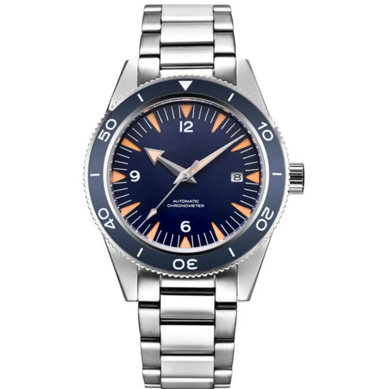 Custom Logo NH35 Movement Watch 10bars Mens 41mm Sapphire Ceramic Bezel Male Mechanical Clock Diver Sports Automatic Wristwatch