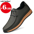 Inner height 6 cm genuine leather non-slip casual walking shoes classic fashion men's elevator shoes outdoor sports shoes