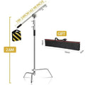 C Stand Stainless Steel Kit Light Stand With Weight Bag Photo Studio Accessories Extension Rod 2.49M Length Arm Cross Boom