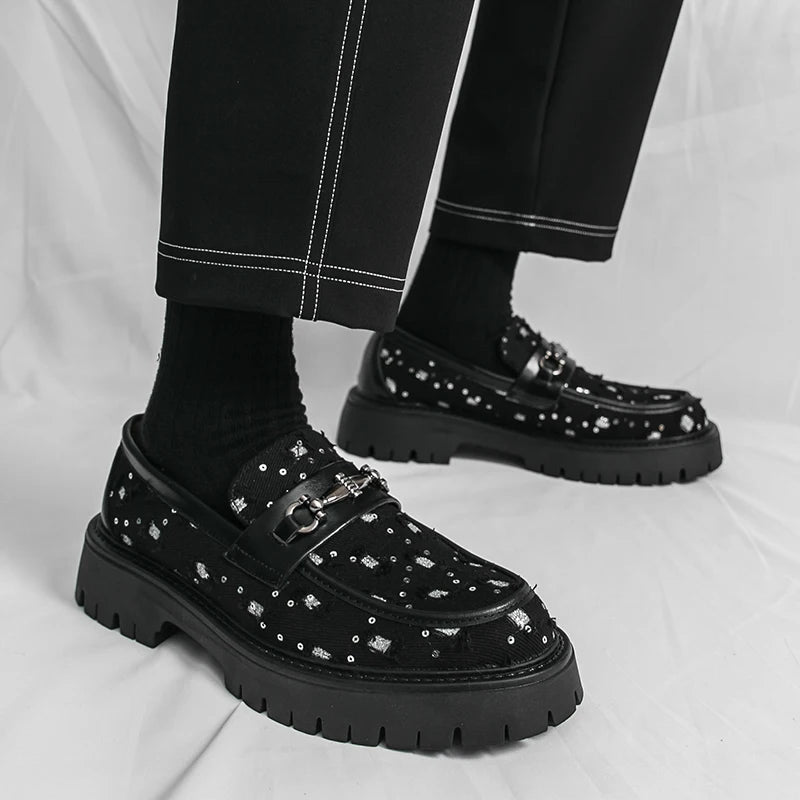 Hot selling thick soled men's shoes Trendy brand designer style Outdoor fashion street walking Daily Young Work Shoes 38-46
