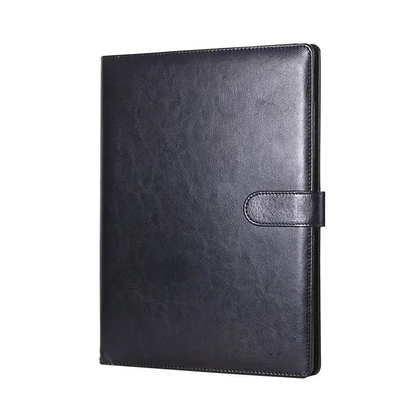 Premium PU Leather A4 Conference File Folder Business Document Binder Useful Office Desk Organizer Contract Stationery Supply