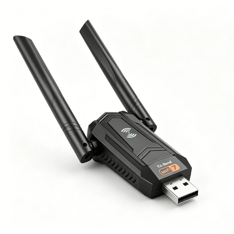 Kebidumei BE6500 WiFi7 USB3.0 Adapter Tri - Band 2.4G/5G/6GHz Wireless Network Card Wifi Receiver Dongle - Visuel 7 | SAMAG