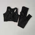 Women's Seamless Workout Set High Waisted Yoga Pants & Sports Bra with Removable Pads Booty Lifting for Running Training