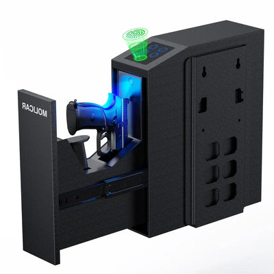 Smart Fingerprint Pistol Safe Box Alloy Steel Anti theft Password Lock Gun for Home Bedside Car Use | SAMAG