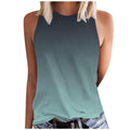 New Gradient Color 3D Print Tank Tops Women O-Neck Casual Vest Off Shoulder Y2k Sleeveless Top Harajuku Camisole Woman Clothing