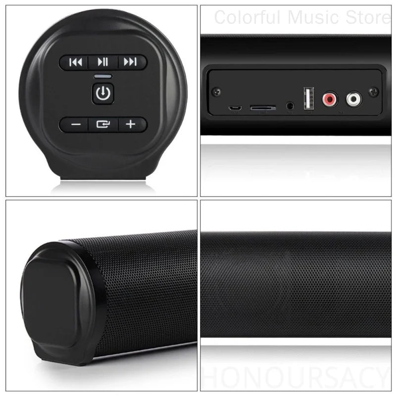 NEW Soundbar Blaster Bluetooth Speaker Desktop Home TV Outdoor Super Power Sound TV Projector Subwoofer Portable Sound Bar BS-10