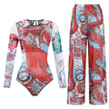 Women's Long Sleeve Swimwear Sunscreen One Piece Swimsuit | SAMAG