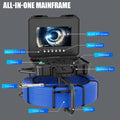 10.1" IPS Sewer Pipe Inspection Camera With Keyboard Meter Counter DVR 7mm Self-Leveling 512hz Locator AHD 1080P Sewer Endoscope