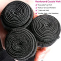 Brazilian Bundles Raw Human Hair Bone Straight Hair Extensions Bulk For Braiding 14-32 Inch Bundles Double Weft Hair Weave