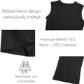 Men's Ribbed Shapewear Vest, Slim Fitting Shirt, Breathable and Comfortable Exercise and Fitness Abdominal Slimming Sports Vest