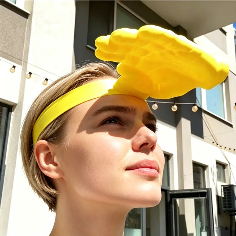 Creative Adjustable Palm Sunshade Hand Cover, Funny Headband Toy, Party Birthday Outdoor Sun Protection Tool