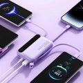 VIVO 500000mAh 120W Power Bank High Capacity 4 In1 Cables Intelligent Digital Display Light Portable Powerbank For iPhone Huawei