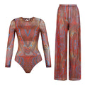 Women's Long Sleeve Swimwear Sunscreen One Piece Swimsuit | SAMAG