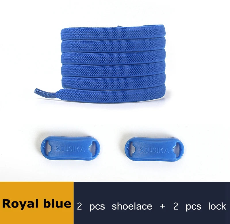 Elastic Shoe Laces Buckle Lock No Tie Shoelaces Sneakers Flat Woven Shoelace without Ties Kids Adult Rubber Bands for Shoes