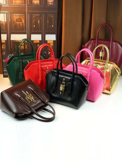 Simple casual metal lock tote versatile large-capacity | SAMAG