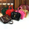 Simple casual metal lock tote 2026 new versatile large-capacity Boston bag
