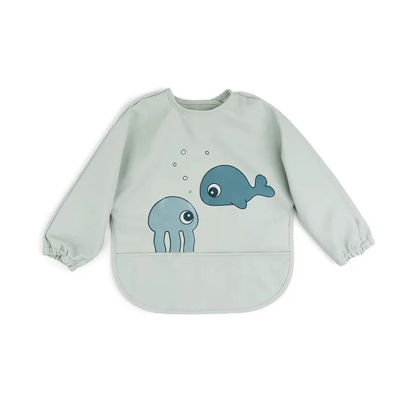 Cute Baby Bibs Waterproof Oil Proof Apron New Double Buckle Washcloth Feeding Bib Soft Burp Cloth For Boy Girl Bandana Bibs