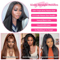 100% Human Hair Indian 12A Kinky Straight 1/3/4 Bundles Raw Virgin Unprocessed Yaki Straight Double Weft Bulk Braiding Hair
