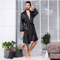 Men Summer Satin Bathrobe Shorts Robe Suit Thin Ice Silk Pajamas 5XL Plus Size Bathrobe Kimono Sleepwear Soft Bath Gown Male