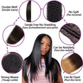 20 30 Inch Bone Straight 2 3 4 Bundles Brazilian Remy Unprocessed Human Hair Wavy Doule Drawn Straight Bundles Weave Extensions