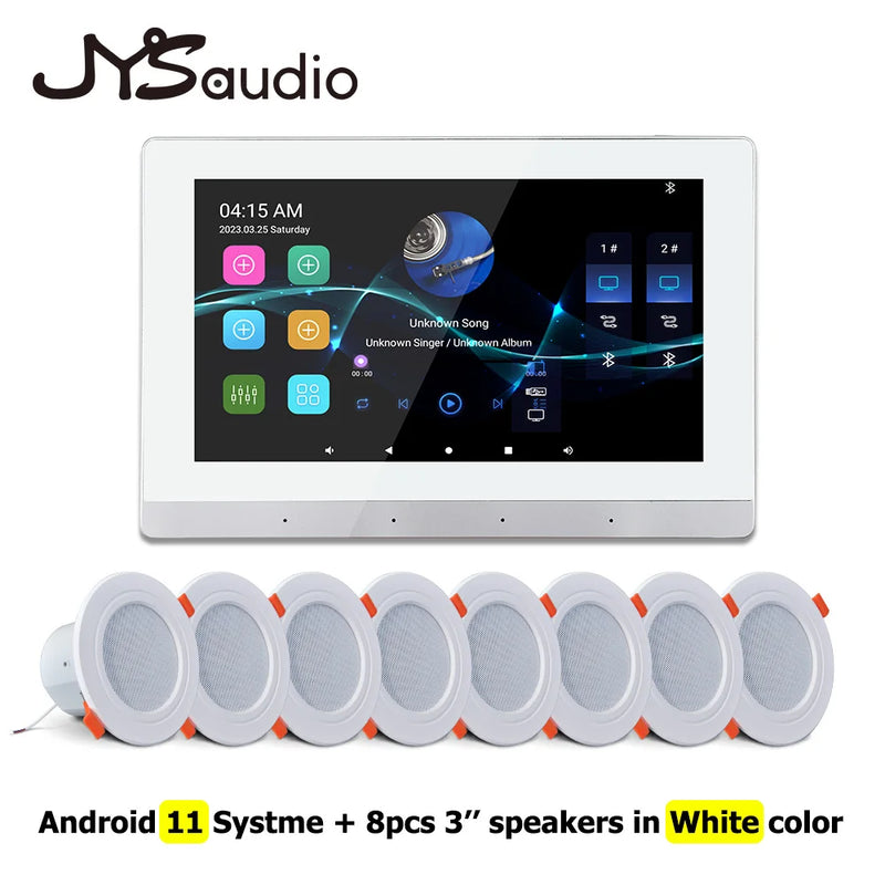 Smart Home Theater Sound Amplifier WiFi Bluetooth In-wall Android Music Panel Stereo Mini Ceiling Speaker Set Hotel Residential