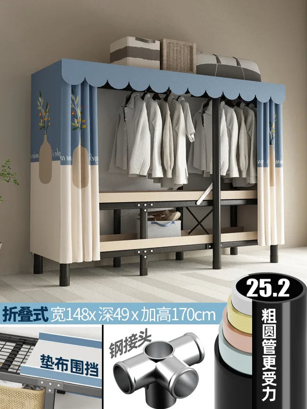 Folding Steel Frame Wardrobe Installation - Free Open Closet Durable and Economic Storage Cabinet for - View 11 | SAMAG