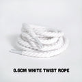 1Pair Round Twisted Rope Laces Kid Adult Sneaker 6MM Width Cotton Shoelace Rubber Bands for Casual Shoe 120/140/160CM Accessorie
