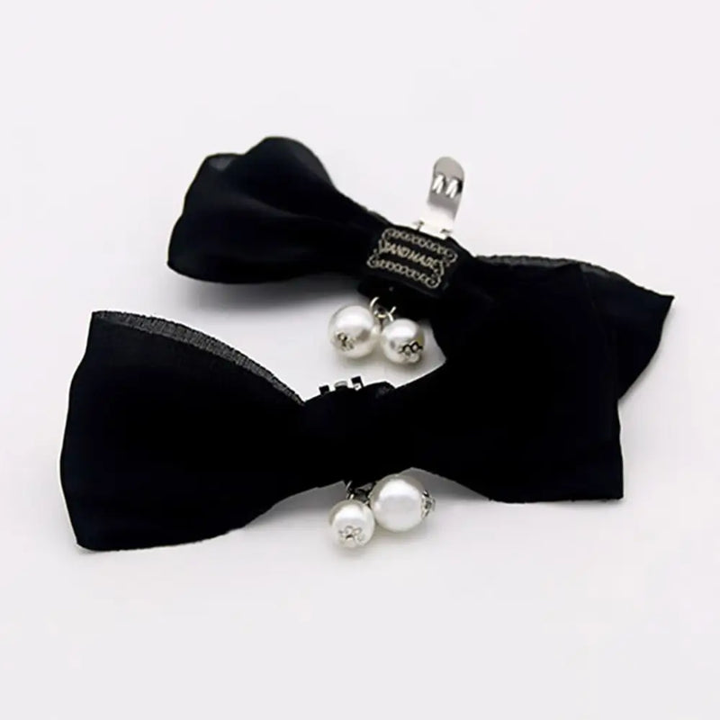 2Pcs/pack Shiny Rhinestone Shoe Clip Silk Flower Bowknot Shoe Decorations  Charm Buckle Wedding Brooch Bride Shoe Accessories