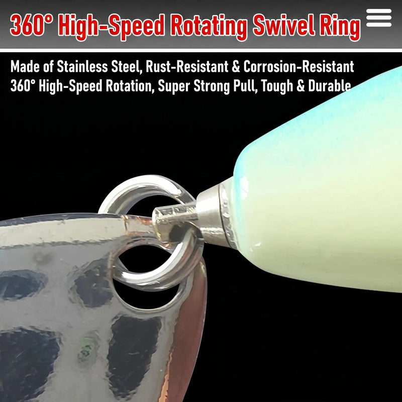 Mini VIB Fishing Lure With Rotating Spinning Metal Blade | SAMAG