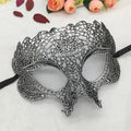 Women's Sexy Half Face Animal Lace Party Mask for Halloween Masquerade Cosplay Party Supplies Ladies Anime Eye Masks Silver