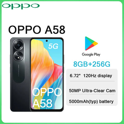 OPPO A58 6.72" 120Hz Screen 5G LTE Smartphone 8GB+256GB | SAMAG